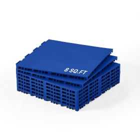 VEVOR Dryland Tiles for Hockey Floor Mat, 12 x 12 in 8 Pcs Interlocking Versatile Training Surface, Dance Floor Tiles