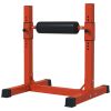 Bulgarian Split Squat Stand, Single Leg Squat Stand, 12-Level Adjustable Squat Roller for Lower Body Strength Training, Red