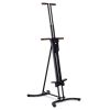 Vertical Climber Exercise Machine Folding Adjustable Stair Workout with Display Monitor Black
