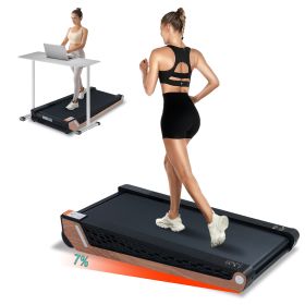 8° Incline Walking Pad Treadmill - Portable Compact Treadmills Under Desk Treadmill, Incline Treadmills for Home Office, Upright Stand