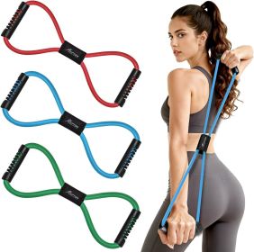 Resistance Bands, Figure 8 Exercise Bands for Women Men, 8 Shaped Resistance Bands for Arms, Chest Expander
