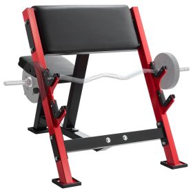 VEVOR Preacher Curl Bench, Strength Training Benches, Max load 660 LBS Home Gym Fitness Equipment, Seated Arm Isolated Barbell Dumbbell Bicep Station