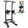 VEVOR Pull Up Bar, 330 LBS Power Tower Dip Station, Workout Dip Station with H-Shaped Stable Base & Back Pad