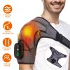 Cordless Shoulder Heating Pad Rechargeable Heated Shoulder Wrap Massager Shoulder Brace Supports with 3 Heating Levels 3 Vibration Modes for Left Righ
