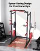 VEVOR Power Cage Power Rack, Multifunctional Barbell Squat Rack with Adjustable Height