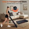 Walking Pad Treadmill with 8° Incline, Remote Control 2.5HP Portable Compact Treadmills for Home Office, Treadmill 220 lb Capacity, LED Display