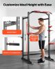 VEVOR Power Cage Power Rack, Multifunctional Barbell Squat Rack with Adjustable Height