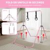 Pink Multi-Functional Adjustable Height Children's Horizontal Gymnastic Bar With Bear Rings