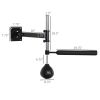 Wall Mount Reflex Boxing Trainer with 360° Rotating Rapid Boxing Bar Punching Ball Black Home Gym Equipment
