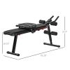 Foldable Ab Machine Workout Bench Abdominal Cruncher Resistance Bands