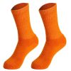 Orange Crew Socks 3 Pairs Breathable Cotton Socks Shoe Size 5 to 10