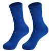 Royal Blue Crew Socks for Women 3 Pairs Cotton Socks Shoe Size 5 to 10