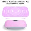 Full Body Vibration Platform Crazy Fitness Massage 10-Frequency Weight Loss & Fat Burner Shaking Machine For Unisex Pink