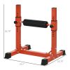 Bulgarian Split Squat Stand, Single Leg Squat Stand, 12-Level Adjustable Squat Roller for Lower Body Strength Training, Red