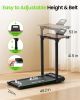 Akluer Walking Pad Treadmill with Adjustable Desk, 2.5HP Compact Under Desk Treadmill with Remote, Foldable Quiet Treadmill for Home Office
