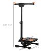 Foldable Ab Twister, Height Adjustable Twist Board with LCD Monitor, for Total Body Toning Workout