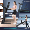 Compact Folding Treadmill for Home - 2.5HP Quiet Brushless Motor, 3-Level Incline, 7.5 MPH, Shock Absorption, Space-Saving Design for Running
