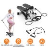 Exercise Stepper for Women Mini Fitness Stepper with 2 Resistance Bands LCD Monitor Max 330.7LBS Load Stair Stepper Quiet Stepper