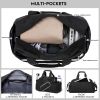 14 inch Small Gym Bag for Women  Men Mini Duffel Bag for Travel Sports Lightweight Carry On Bag  Black