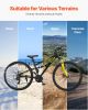 VEVOR Mountain Bike, 29 inch MTB Bicycle with Full Dual Suspension, 24 Speeds Twist Shifting, Comfort Saddle, Dual Disc Brakes, Aluminum Alloy Frame