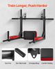 VEVOR Multifunctional Pull Up Bar, Wall Mounted Chin Up Bar Dip Station for Home Gym, Heavy Duty Steel Upper Body Workout Pull Ups