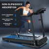 Compact Folding Treadmill for Home - 2.5HP Quiet Brushless Motor, 3-Level Incline, 7.5 MPH, Shock Absorption, Space-Saving Design for Running
