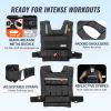 VEVOR Adjustable Weighted Vest, 35lb Weight Vest with Iron Weights, Shoulder Pad, and Reflective Stripe, Body Weight Vest Exercise Set for Men Women