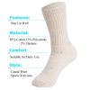 Ecru Crew Socks 3 Pairs Breathable Cotton Socks Shoe Size 5 to 10