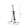 Vertical Climber Exercise Machine Folding Adjustable Stair Workout with Display Monitor Black