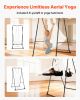 VEVOR Yoga Stand Frame, Max 440.9 lbs Load Swing Stand, Triangular Structure Aerial Rig, Aerial Silk Stands with EVA Foam & 6.6-yard Yoga Hammock