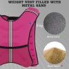 Body Weighted Vest with Pocket, Soft Skin-Friendly Weighted Workout Vest, Adjustable Weighted Running Equipment, 17.6 lbs., Pink