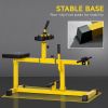 Adjustable Steel Seated Calf Raise Exercise Strength Training Gym Equipment, Yellow