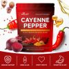 Chili pepper softgel supplement to support leg vein, heart, and vascular health. Contains vitamins C, D3, and K2, as well as extracts of grape seed