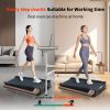 8° Incline Walking Pad Treadmill - Portable Compact Treadmills Under Desk Treadmill, Incline Treadmills for Home Office, Upright Stand