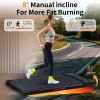 Walking Pad Treadmill with 8° Incline, Remote Control 2.5HP Portable Compact Treadmills for Home Office, Treadmill 220 lb Capacity, LED Display