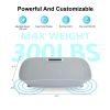 Full Body Vibration Platform Crazy Fitness Massage 10-Frequency Weight Loss & Fat Burner Shaking Machine For Unisex Grey 034