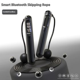 Smart Bluetooth Skipping Rope With CounterFitness Weight Bearing Ball (Option: A8 Black Bluetooth English)