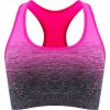 1pc/2pcs/3pcsMedium Support Two Tone Racer Back Sports Bra, Fitness Workout Running Yoga Bra
