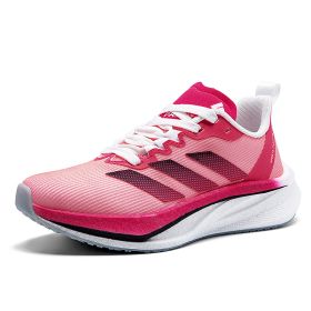 Summer new couple carbon plate sports shoes Breathable running sports shoes fashion men's and women's sports shoes (Color: Pink, size: 40)