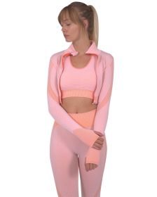 Trois Seamless Sports Jacket - Pink (size: medium)