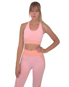 Trois Seamless Sports Bra - Pink (size: large)