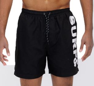 Surf&Beach Swim Trunks Board Shorts (Color: Black, size: 2XL)