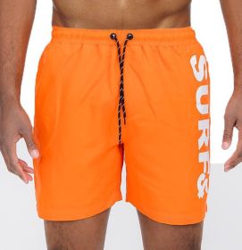 Surf&Beach Swim Trunks Board Shorts (Color: Orange, size: L)