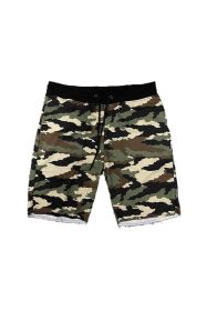 WeRaw Cut Sweat Shorts (Color: WOOD CAMO, size: L)