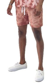 Cotton Tye Dye Sweat Shorts (Color: GINGER, size: M)