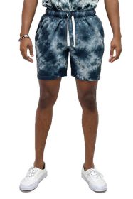 Cotton Tye Dye Sweat Shorts (Color: Black, size: 3XL)