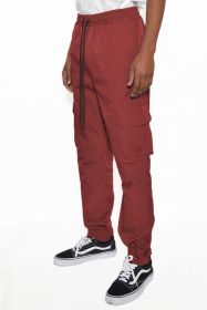 PEACOCK IRIDESCEINT JOGGER PANTS (Color: RUST, size: S)