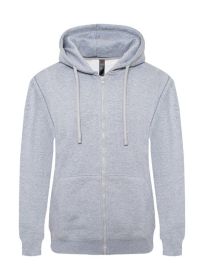 Heavyweight Fleece Zipper Hoodie (Color: Heather grey, size: M)