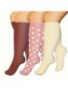 3 pairs of extra-large nylon compression socks, comfortable and snug, with wide calves and knee-high support, ideal as compression gear for cycling