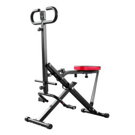 VEVOR Squat Machine, Deep Squat Rowing Machine for Home, Easy Setup & Foldable Exercise Equipment (Product Style: 3-Rope Neutral Color)